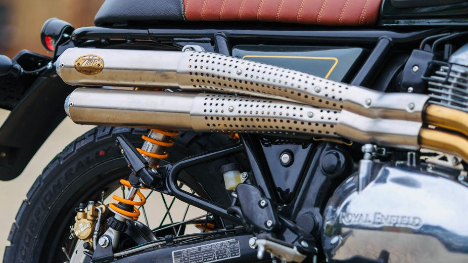 ZARD “Flat” Full Exhaust System (2-in-2 High Mount) for ROYAL ENFIELD CONTINENTAL GT BEAR 650 2019-2026