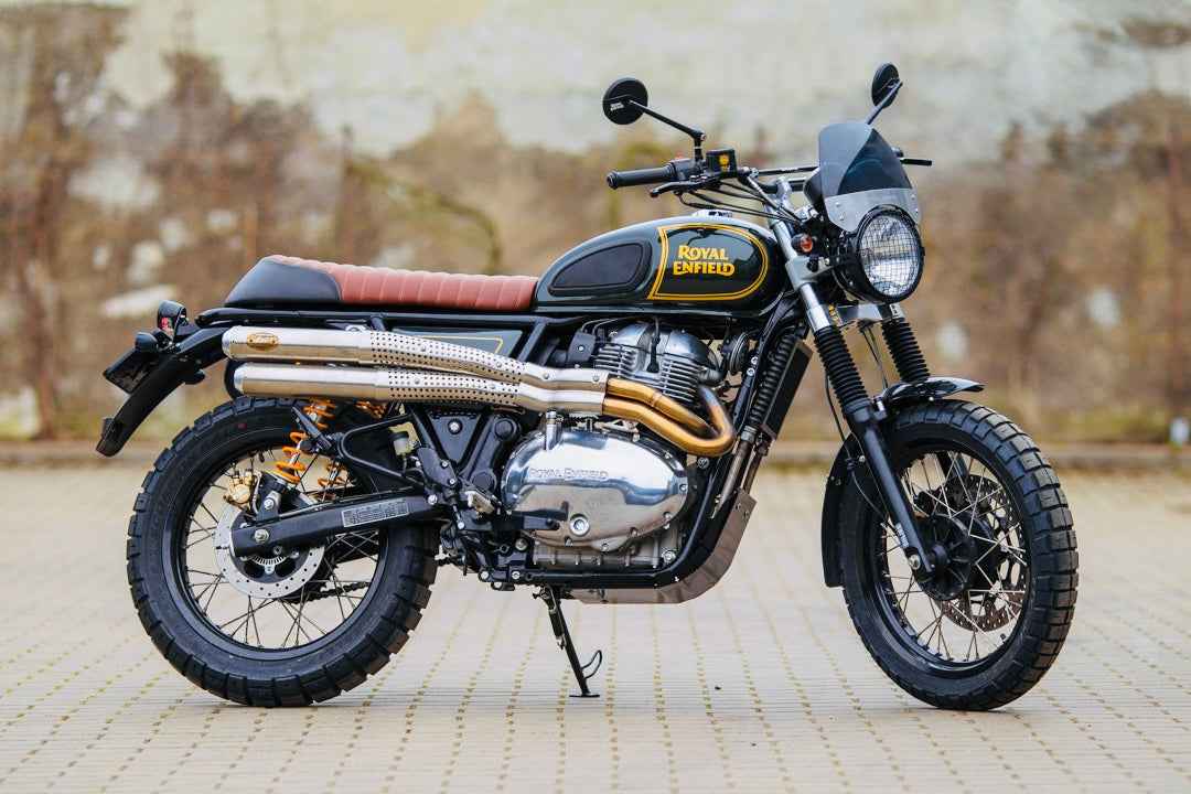 ZARD “Flat” Full Exhaust System (2-in-2 High Mount) for ROYAL ENFIELD CONTINENTAL GT BEAR 650 2019-2026