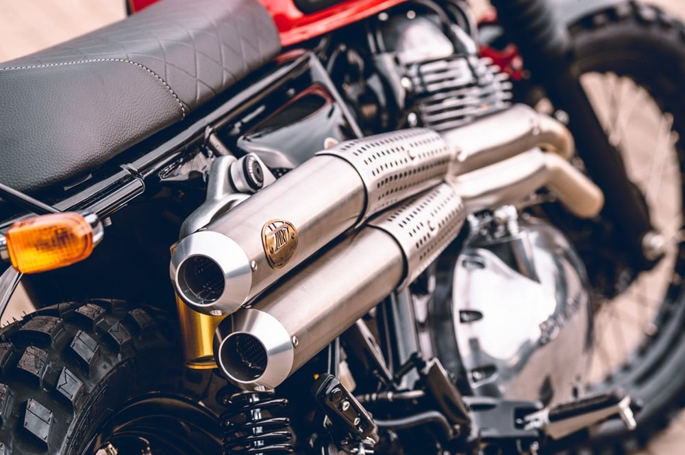 ZARD “Flat” Full Exhaust System (2-in-2 High Mount) for ROYAL ENFIELD CONTINENTAL GT BEAR 650 2019-2026